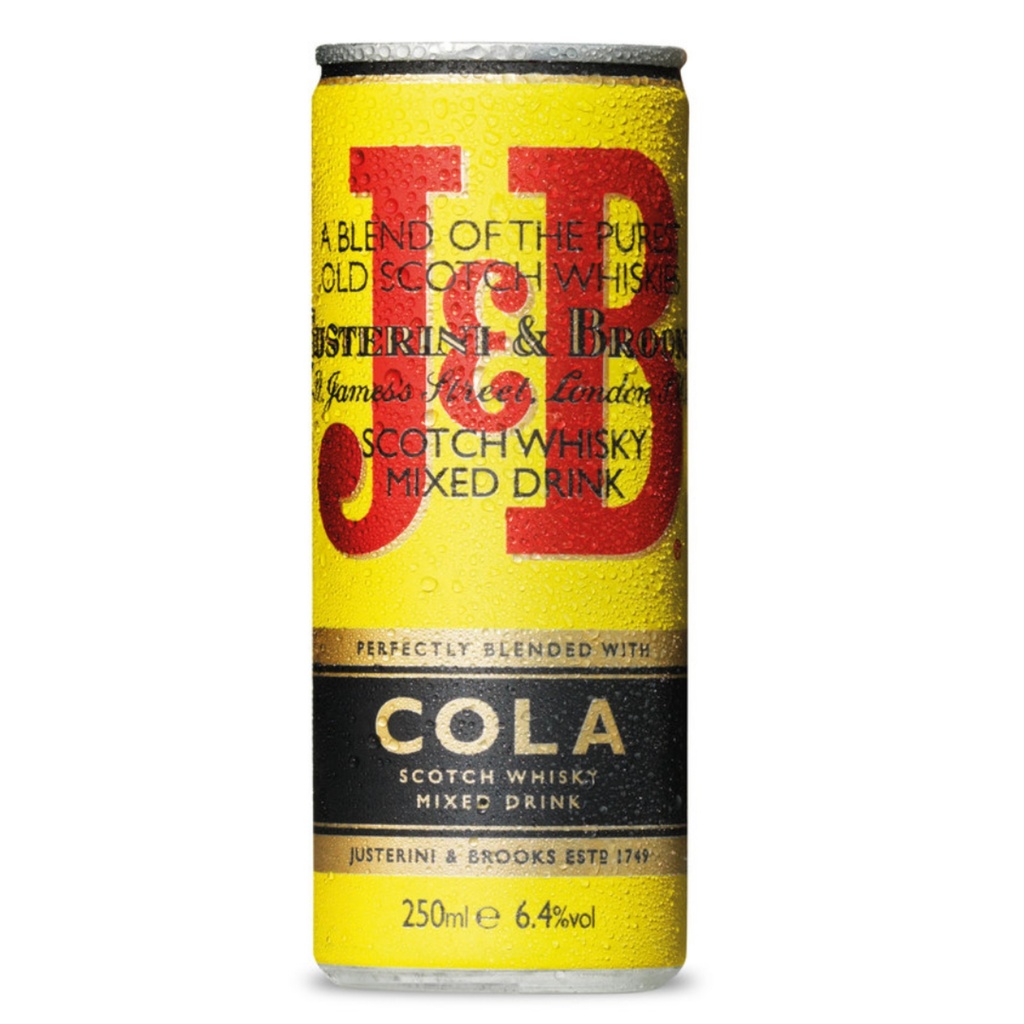 J&B Cola Can 25cl (UVC:12/Pal:240)