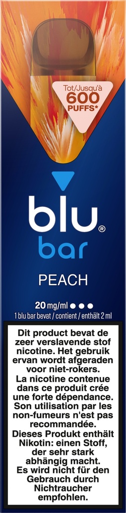 Blu bar Jetable Peach 20mg (UVC:10)