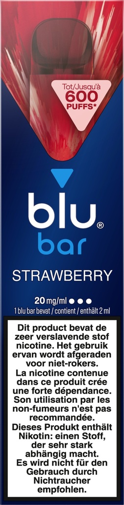 Blu Bar jetable Strawberry 20mg (UVC:10)