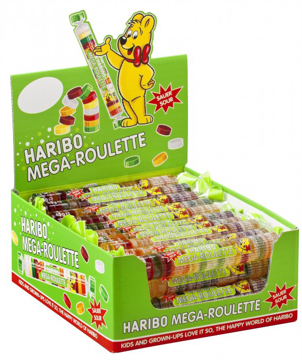 Haribo Mega Roulette Fruits Fizz Citric 45gr (UVC:40)