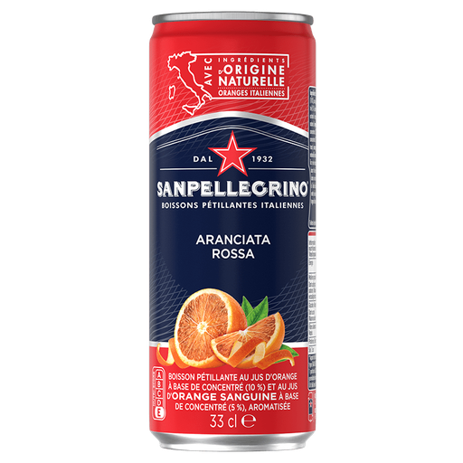 San Pellegrino Aranciata Rossa Sleek Can 33cl (UVC:24)