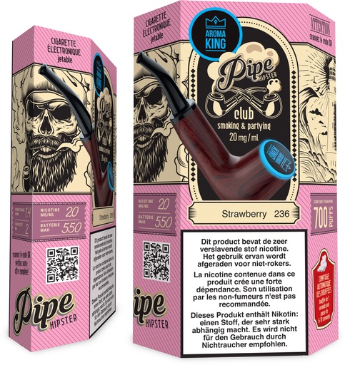 Aroma King Pipe Strawberry 20mg/700puffs (UVC:5)