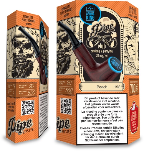 Aroma King Pipe Peach 20mg/700puffs (UVC:5)