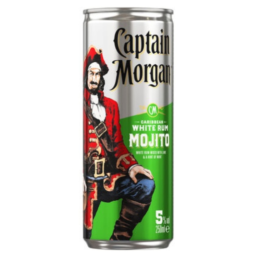 Captain Morgan Mojito Can 25cl (UVC:12/Pal:240)